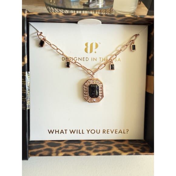 Ring Bomb Party Jewelry - Bomb Party Untamed Collection Pulse Between Strikes Necklace Onyx Sandstone Rose